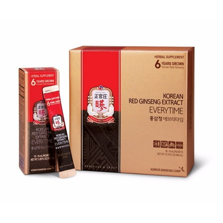 Cheong Kwan Jang 100% d'extrait coréen ginseng rouge Everytime 30 sachets