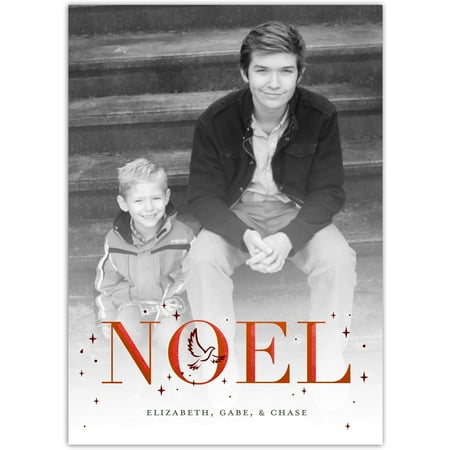 Noel - 5x7 Personalized Religious Holiday Card