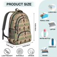 thumbnail image 5 of Bigfoot and Tree Brown Pattern Backpack for School, Cute School Bag with Adjustable Shoulder Straps and Padded Back, 16.9"x12.6"x5.9", 5 of 5