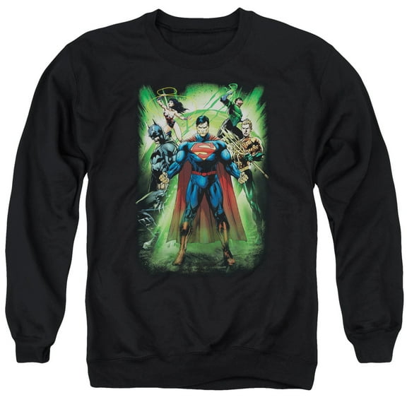 Jla - Power Burst - Crewneck Sweatshirt - Large
