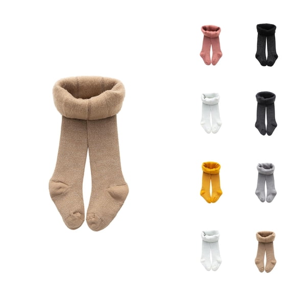 Toddler Kids Baby Girls Cotton Lined Warm Full Leggings Pantihose Stretchy Basic Full Length Pants Pantyhose For Winter Stocking