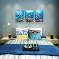 thumbnail image 5 of Canvas Wall Art For Living Room Modern Wall Decor For Bedroom Sea Turtle Wall Paintings Ocean Underwater World Pictures Office Wall Decorations Ready To Hang Home Decor 12" X 16" 3 Panels, 5 of 6