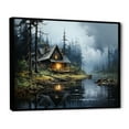 thumbnail image 2 of Designart "Of Serenity Lakehouse Shades wall art IV" Landscapes Floater Framed Wall Decor, 2 of 7