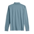thumbnail image 4 of Long Sleeve Golf Shirt Men Mens Knit Shirts Notch Neck Breathable Soft Casual Lightweight Solid Color Tops, 4 of 4