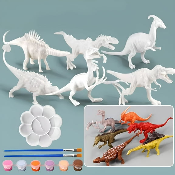 CCOCC Dinosaurs 3D Painting Set Kids Crafts and Arts Set Painting Kit Dinosaur Toys for Boys Girls Age 3-7 Years Old