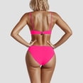 thumbnail image 4 of Women's Swimsuits High Performance Workout Swimsuit For Swimming Running Fitness Backless Sports Bathing Suit With Removable Padding Striped Swimsuit Shorts Kids Swim Shorts Blue Bikini Top Women's, 4 of 6