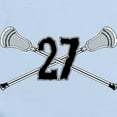 thumbnail image 2 of CafePress - Lacrosse Number 27 Infant Bodysuit - Baby Light Bodysuit, Size Newborn - 24 Months, 2 of 4