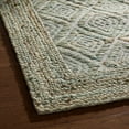 thumbnail image 3 of TOWN & COUNTRY TERRA Nalani Textured Diamond Hand-Knotted Flatwoven 100% Natural Jute Area Rug, Olive Green, 8'x10', 3 of 10