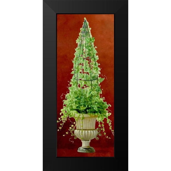 Welby 8x14 Black Modern Framed Museum Art Print Titled - Ivy Topiary II