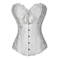 thumbnail image 2 of Mujeres Corset Top Floral Encaje Deshuesado Overbust Gothic cinturo para Navidad y fiestas - L BLESIY  Corsé con ribete de encaje floral, 2 of 8