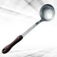 thumbnail image 2 of Meijiashe Stainless Steel Soup Ladle with Long Wooden Handle for Kitchen or Restaurant, 2 of 10