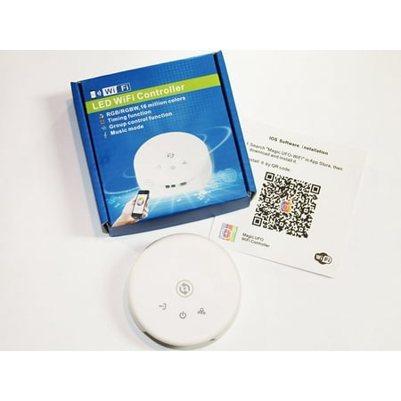 Rgb Led Strip Controller - LED4Everything (TM) DC 12-24V UFO Wireless Wifi RGB RGBW LED Strip Controller for iOS iPhone Android Phone New RGB Remote Controller For RGB LED Strip Light