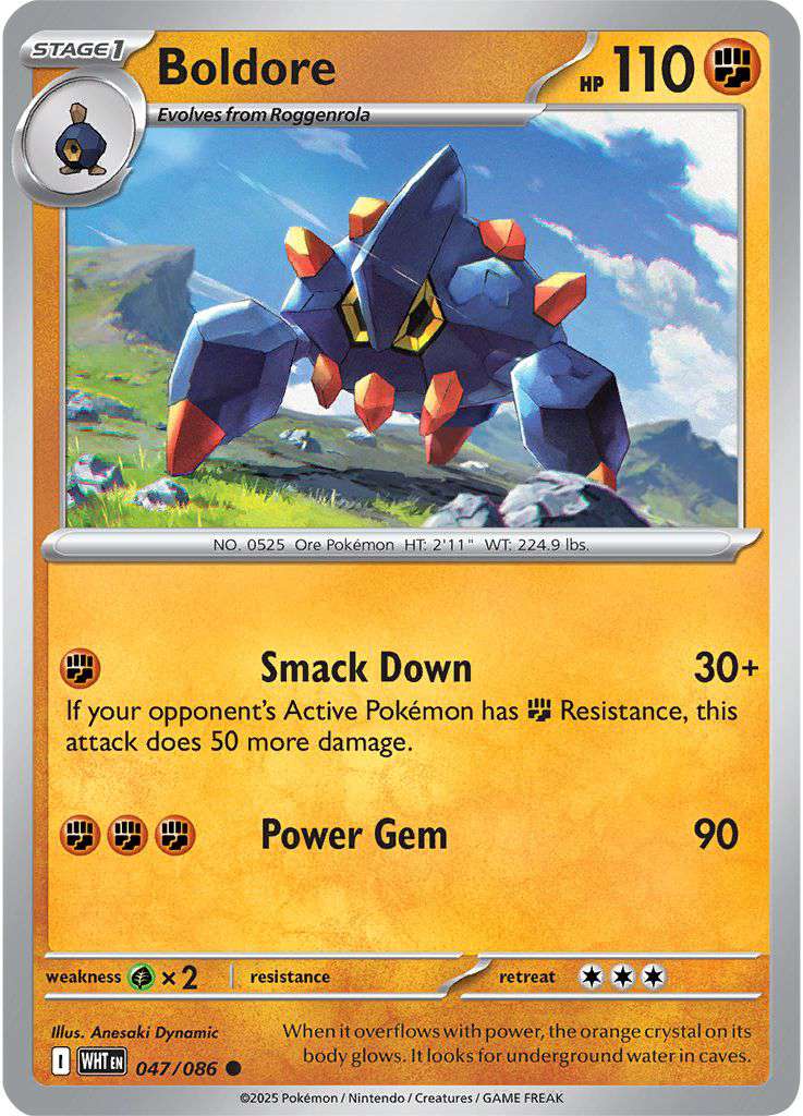 roggenrola pokemon card AR 125/86 sv11W White Flare Japanese GLIT Japanese Hobby Shop Weakness Grass 2 Resistance None None Retreat Cost Roggenrola (50) - Emerging Powers