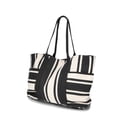 thumbnail image 5 of Time and Tru Women's Pocket Tote Handbag and Matching Pouch, Black and White Stripes, 5 of 5