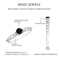 thumbnail image 6 of Rosec Jewels Black Spinel Promise Ring with Diamond Side Stones (AAA Grade), 925 Sterling Silver, US 4.00, 6 of 7