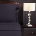thumbnail image 2 of Superior 4-Piece 85 GSM Navy Blue Bubble Embroidered Microfiber Sheet Set, Full, 2 of 5