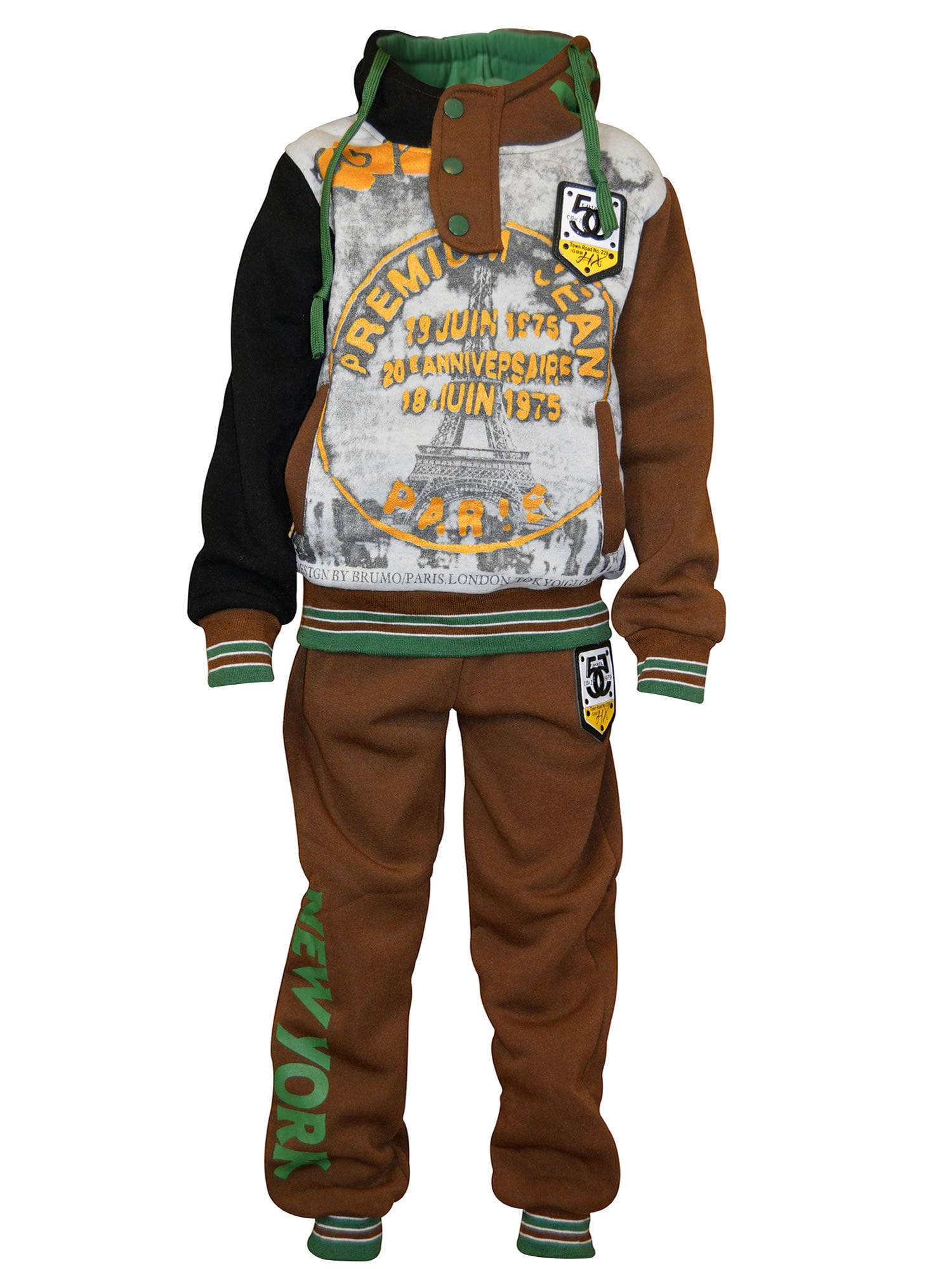 boys brown sweatsuit
