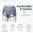 thumbnail image 5 of Balery Watercolor Winter Landscape For Christmas Mens Swim Trunks Swim Shorts for Men Quick Dry Inseam Beach Shorts with Compression Liner Pocket-Large, 5 of 9
