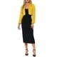 thumbnail image 2 of Bolero formal para vestido de noche de mujer, chaqueta de piel sintética L color amarillo jengibre, 2 of 6