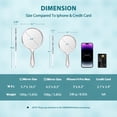 thumbnail image 5 of OMIRO 10.5'' x 5.7'' Round Handheld Face Mirror with Handle, Double-Sided, 1x/20x Magnification, Transparent White, 5 of 5