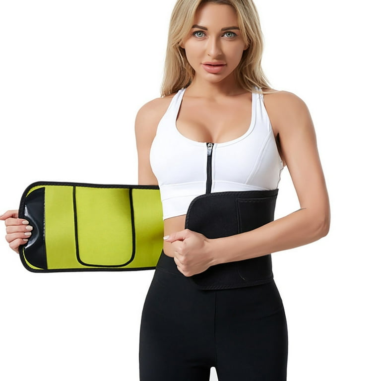 Waist Trainer Belt, Promotes Sweat Wrap Exercise Belt Women Men Fitness Workout  Belt Abdominal Trainers, Back Support with Pocket for Cell Phone 