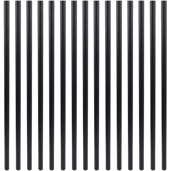 Myard 36 Inches Grooved Classic Hollow round Aluminum Deck Balusters for Deck Railing Porch (50-Pack, Matte Black)
