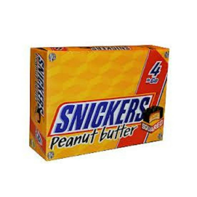 3.56 Oz Snickers Peanut Butter Squared Candy Bars King Size