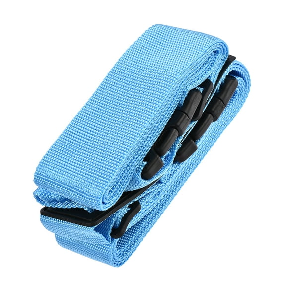 Uxcell Luggage Strap Suitcase Belt with 2 Buckles, 2Mx5cm Cross Adjustable PP Travel Packing Accessory Sky Blue