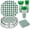 Green, variant on 175 Pcs Gingham Party Supplies Include Yellow Gingham Plates and Napkins Cups Plastic Cutlery Disposable Yellow Checkered Plates Set for Golf Master Party, Picnic, Baby Shower