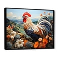 thumbnail image 2 of Designart "Mountain Flora Rooster Portrait" Animals Floater Framed Wall Decor, 2 of 7