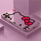 thumbnail image 3 of Smooth E-TPU Phone Case For Samsung Galaxy S24 S23 S22 S21 S20 FE S10 S9 A01 A02 A03 PLUS ULTRA 5G Case Pink Art Hello Kitty Cat, 3 of 5