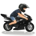 thumbnail image 4 of Bremoi 49cc 2 Stroke Pocket Bike,Gas Pocket Motorbike With Strong Dual Brake,Racing Max Speed 20Mph,Dual Headlights Mini Motorcycle For Kids 6-12 Years ,Black, 4 of 10