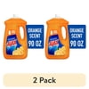 (2 pack) Ajax Ultra Liquid Dish Soap Orange Scent, Triple Action, 90 fl oz Bottle