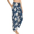 thumbnail image 2 of Naloa Lilies Flowers Print Women’s Ultra-Soft Comfy Pajama Lounge Pants with Pockets & Drawstring, 2 of 8