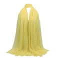 thumbnail image 1 of Scarf | Ladies' Solid Color Pleated Linen Scarf Versatile Sunscreen Air Conditioning Shawl for Everyday Wear, 1 of 1