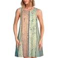 thumbnail image 1 of Xecao Robes d'Été en Bois pour Femmes Robes Décontractées de Plage Sans Manches Robe T-Shirt avec Poches, 1 of 7