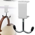 thumbnail image 2 of Purse Hooks for Table, 3.5-4.6 in Adjustable Desk Mount Hook, Heavy Duty Alloy Clamp Double Hooks for Office, Space Saving Organizer for Handbag, Backpack, Headphone, Easy Installation,White, 2 of 8