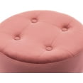 thumbnail image 6 of Wubio Faux Leather Vanity Chair, Swivel Makeup Stool Living Room Chair Upholstered Round Ottoman Stool Chair for Bedroom Entryway-Pink Velvet, 6 of 10