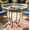 White & Black-Blooming Lotus, variant on BAYUELSWU Outdoor Side Table Mosaic Round Tile Top Indoor and Outdoor Accent Table, Metal Frame Small End Tables for Living Room, Bedroom, Yard, Garden, Porch (Blue Hawaii Sun)