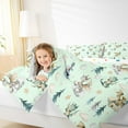 thumbnail image 4 of Feelyou Magic Dragon Teens Bedding Comforter Set, Kawaii Dino Animal Green Twin Comforter Sets, Cartoon Cloud Stars Reversible Bedding Set, Luxury Bedroom Decor, 2pcs, 4 of 8