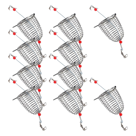 Stainless Feeder Cage Baits Holder Fishing Baits Cages Basket Lure Basket Fishing Trap Cage Fishing Tackle Feeder Holder