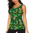 thumbnail image 1 of Balery Cat St Patrick's day Camiseta sin mangas estampada ligera para mujer, tops de entrenamiento sin mangas, camisetas de yoga transpirables de secado rápido.-XX-Large, 1 of 7