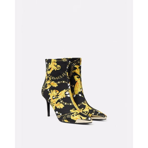 Versace Jeans Couture Female Chic Ankle Boots With Elegant Print And Luxurious Materials Black Sizes IT 34-50 2/3