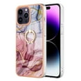 thumbnail image 2 of 360 Degree Rotating Ring Stand Case for iPhone 14 Pro Max,Dteck Shockproof Marble Patterned TPU Case Kickstand Slim Back Cover, Rose, 2 of 6