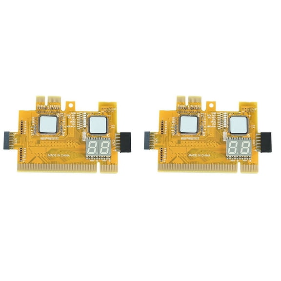 2X Detect Tool PCI-E LPC Multi Use Diagnostic Card Laptop Desktop Test Post LED Indicator PC Motherboard Debug Analyzer