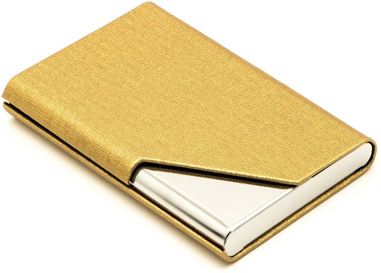 Business Card Cases Business Name Card Holder Luxury Pu Leather &, Gold -  Walmart.com