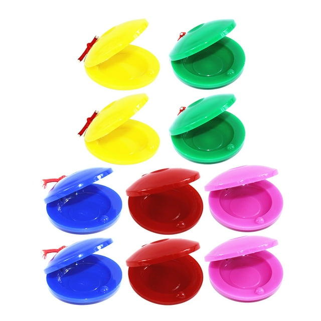 10pcs Plastic Castanet Toys Kids Musical Toys Percussion Instruments Plaything