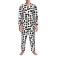 thumbnail image 3 of Fotbe Cool Camera Pijama de Hombre con Estampado de Manga Larga, Conjunto de 2 Piezas, Ropa de Dormir Suave y Cómoda con Bolsillos-Medium, 3 of 7
