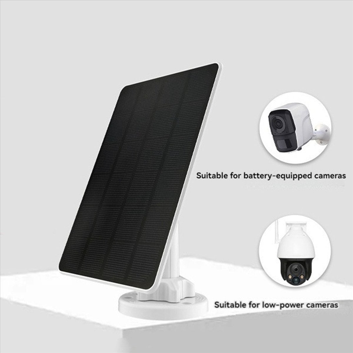 2X 3W Solar Panel for Security Camera Outdoor IP65 Waterproof with 3 Meters Charging Cable for Outdoor Camera Charging,C