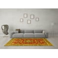 thumbnail image 3 of Ahgly Company Machine Washable Indoor Rectangle Persian Yellow Traditional Area Rugs, 3' x 5', 3 of 4